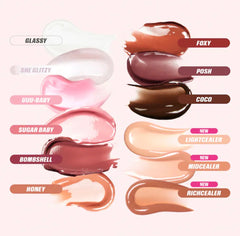 HUDA BEAUTY Faux Filler Shiny Non-Sticky Lip Gloss