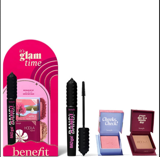 Benefit It’s Glam Time Full-Size Mascara and Mini Blush and Bronzer Gift Set