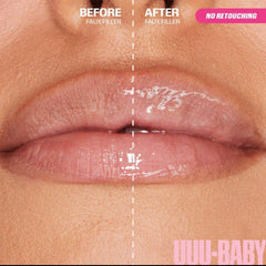 HUDA BEAUTY Faux Filler Shiny Non-Sticky Lip Gloss