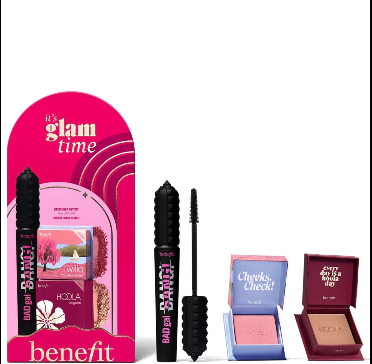 Benefit It’s Glam Time Full-Size Mascara and Mini Blush and Bronzer Gift Set