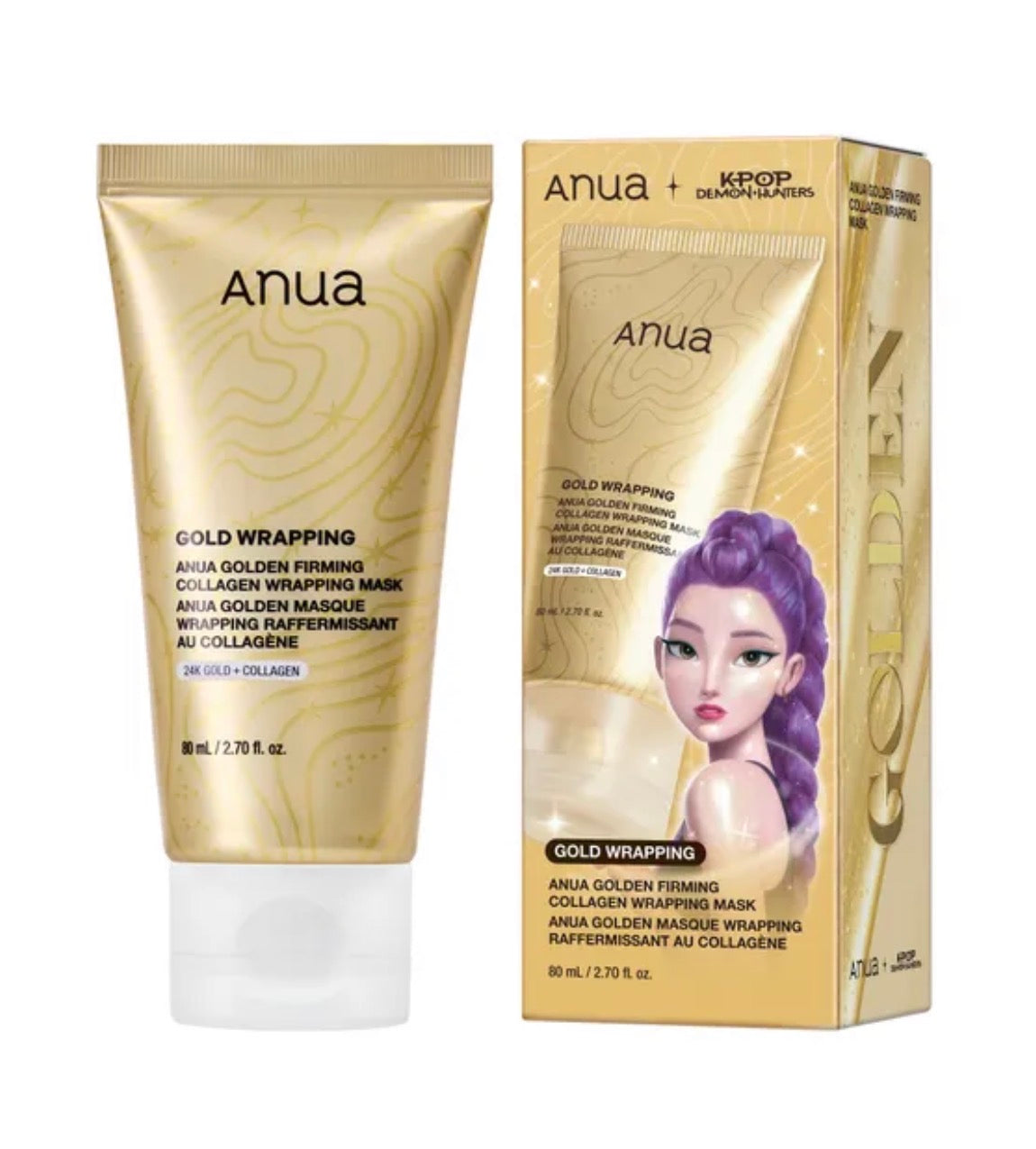 Anua x Kpop Demon Hunters Golden Firming Collagen Wrapping Mask 80ml