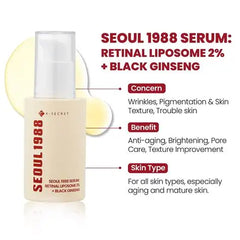 KSECRET - SEOUL 1988 Serum : Retinal Liposome 2% + Black Ginseng
